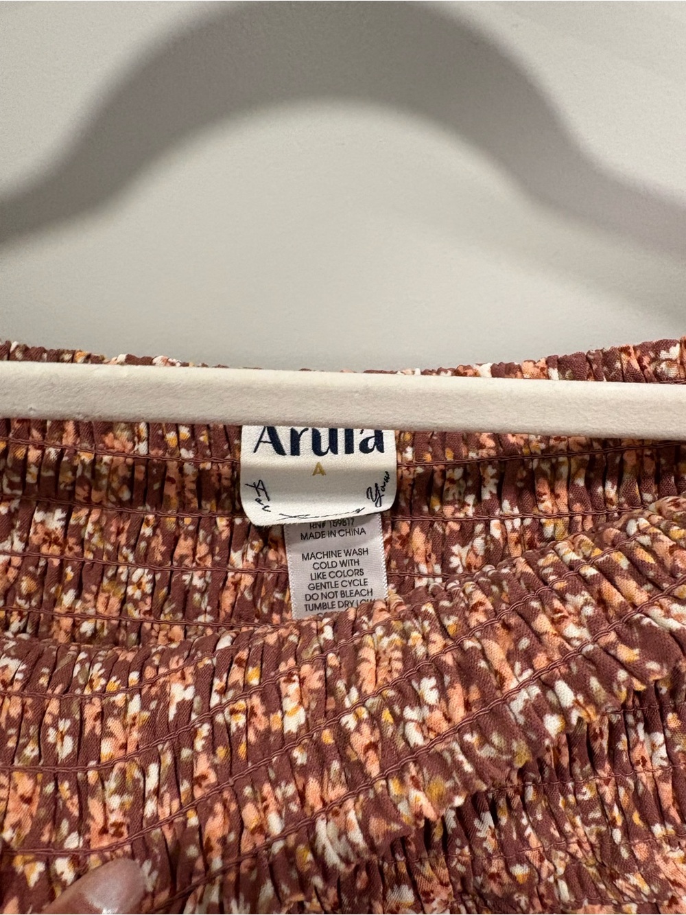 ARULA Rust Floral Ruffle Mini Skirt - Picture 3 of 5